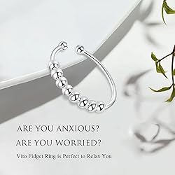 Vito Sterling Silver Fidget Anxiety Ring for