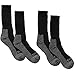 Dickies Genuine Men's 2 Pair Premium Steel Toe Protection Crew Work Socks 6-12 - Black