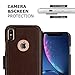 Compatible with iPhone X Wallet Case-Slim & Lightweight iPhone X Flip Case with Credit Card Holder - iPhone 10 Wallet Case for Women & Men - Faux Leather iPhone Xs Purse Cases – Dark Brown