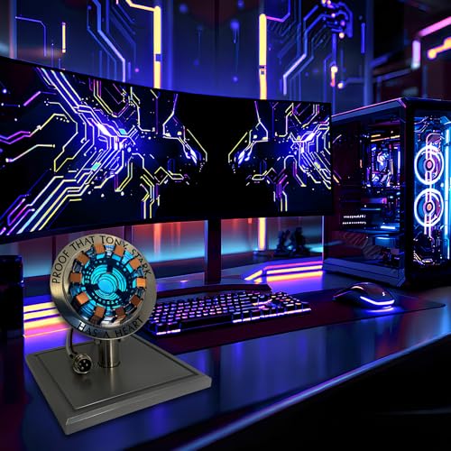 Lonyiabbi Reactor ARC MK1 a Escala 1:1, Luz LED USB con Sensor de Vibración, Sin Montaje, Incluye Vitrina