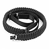 Gonex Gun Sling with Swivel, Adjustable Tactical Paracord Rifle Sling for Hunting Camping Outdoors Black