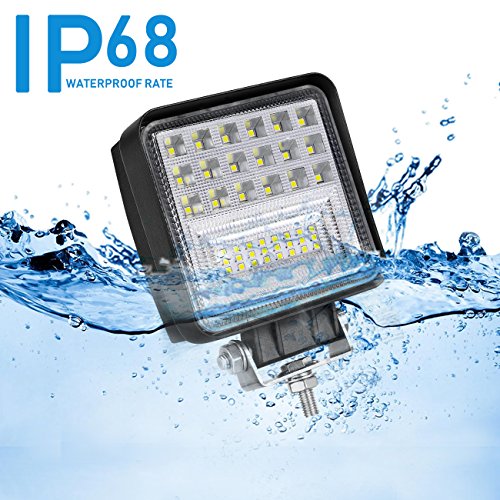 LED Pods, Auto Power Plus 2pcs 4 inch 126W Fog Lights Off Road Driving Lights Waterproof Cree LED Cubes Square Work Lights for Truck Tractor Jeep ATV Fork Lift Boat Lights - Thumbnail 6