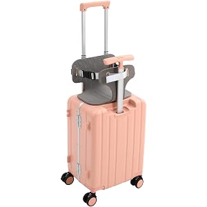 Kids Ride-On Luggage With Detachable Child Seat 13x10.2x20in(Pink 20Inch)