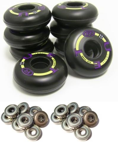 True Sport Youth Inline Skate Wheels 64mm 82a Combo Set Includes Bearings