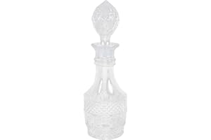 SHINEOFI Whiskey Decanter Glass Bottle 500ml Thick Glass Whiskey Container for Home Bar and Dining