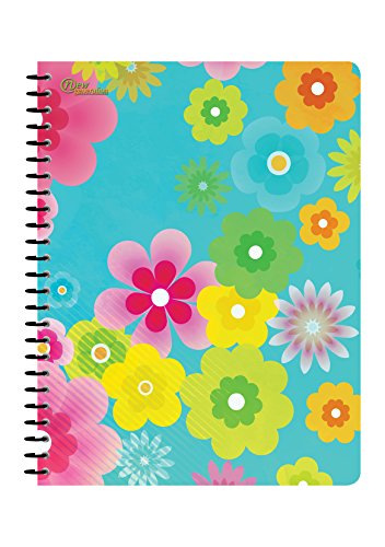 New Generation - Floral - 1 Subject 70 Sheets 8" x 10.5" wirebound Spiral Notebook , 6 PACK ,COLLEGE Ruled , Heavy Duty covers ,3 Hole Punch (6 PACK SPIRAL NOTEBOOK COLLEGE RULED) - Thumbnail 4