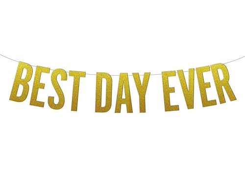 Amazon Com Best Day Ever Block Letters Glitter Banner Handmade