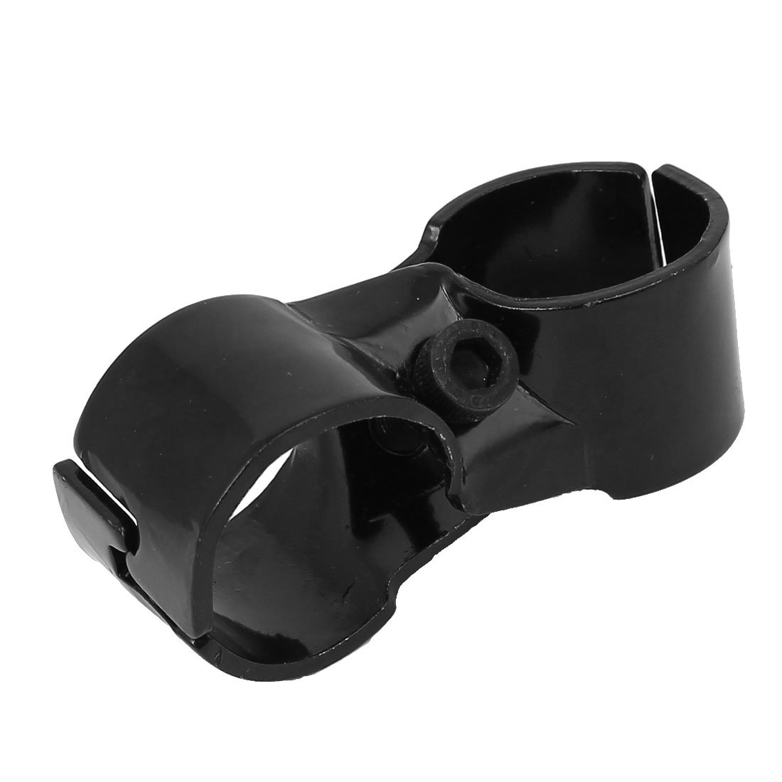 Sourcingmap 29mm Diameter Metal Double Port Pipe Clamp Clip Lean Tube Connector Black