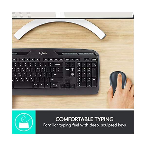 Logitech MK330 Wireless Keyboard and Mouse Combo for Windows, 2.4 GHz Wireless with USB-Receiver, Portable Mouse…