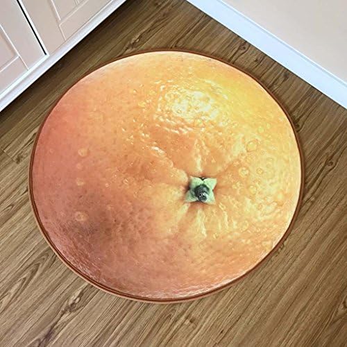 Sunhai Rug Round Carpet Children's Cartoon Nordic Cloakroom Living Room Bedroom Basket Swivel Chair Cushion Machine Wash Computer Chair Mats ( Color : Oranges , Size : 100cm )