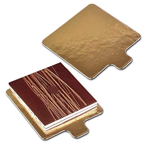 Gateaux tabs/Thin Cake tabs - 6 x 6cm Golden 1.2mm thick 40 tabs per pack