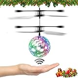 Sinloog RC Toy, Mini Infrared Induction Flying Ball, RC Drone Helicopter Ball Built-in-Shinning LED Disco Light for Kids, Teenagers