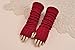 Womens Crochet Knit Fingerless Arm Warmers With Thumb Hole Super Long Winter Cold Weather Gloves Mittens (Wine Red)
