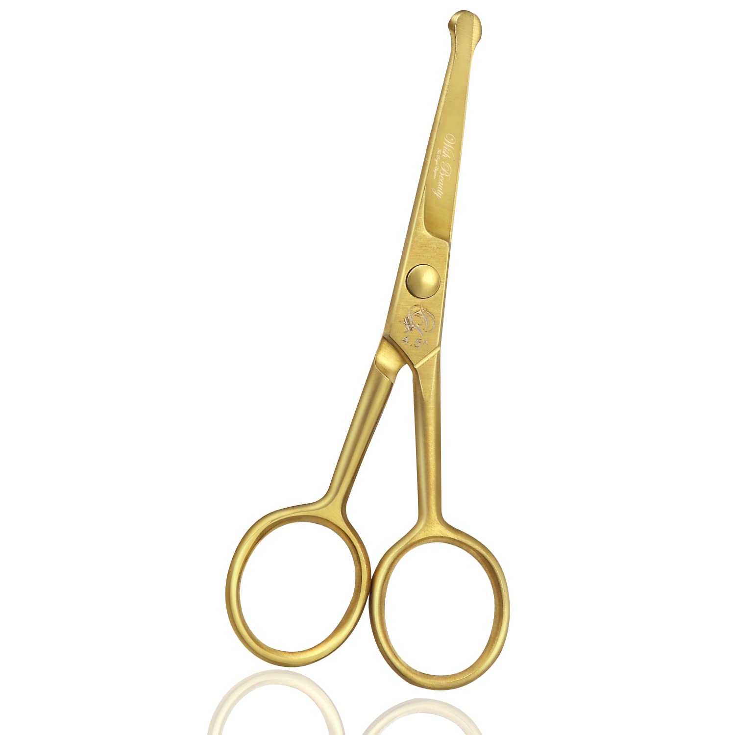Glamified Glam Pet Grooming [Golden] Shears,4.5" Dog Eye Cutter Scissors Stainless Steel W/Safety Rounded Tips for Professional Pets Dogs Cats Grooming