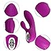 G-Spot Rabbit Dildo Vibrator,Tracy's Dog Silicone Waterproof Rechargeable Clitoris Vagina Stimulator Massager Adult Sex Toys for Women Lesbian Couples