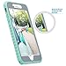 ULAK iPhone 7 Plus Case, Slim Shockproof Flexible TPU Bumper Case Durable Anti-Slip Slim Front and Back Hard Protective Cover for Apple iPhone 7 Plus 5.5 inch Mint/Grey
