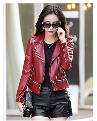 Hd限定レザー ジャケット レディース ノー カラー 人気のファッション画像