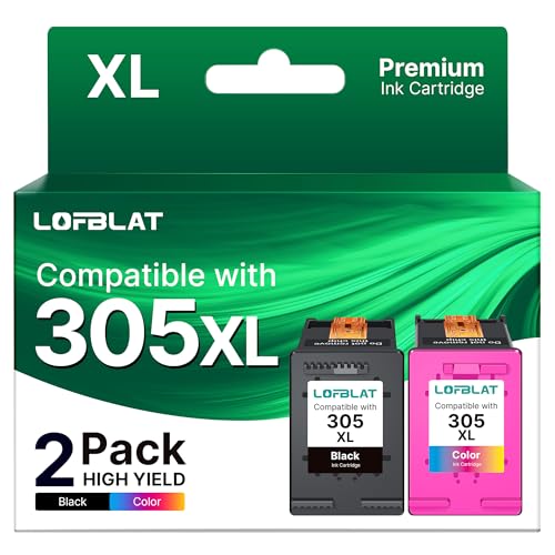 LOFBLAT 305XL Replacement Cartridge for HP 305 305 XL Black and Colour Ink for HP 305 Compatible for HP DeskJet 2820e 4220e 2720e 4222e 2820 2821 Envy 6022e 6010e 6432e 6030 6420e 6020e