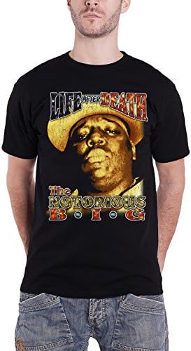Biggie Smalls T Shirt Life After Death Lyrics Official Mens Black