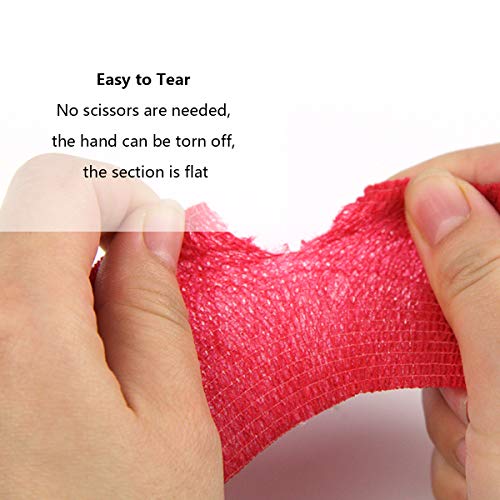 AUPCON Self Adhesive Bandage Vet Tape Cohesive Bandages Bulk Self Adherent Wrap Non-Woven for Pets Animals & Ankle Sprains & Swelling Supply, FDA Approved - Thumbnail 3