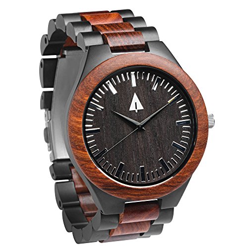 treehut mens wooden bamboo watch