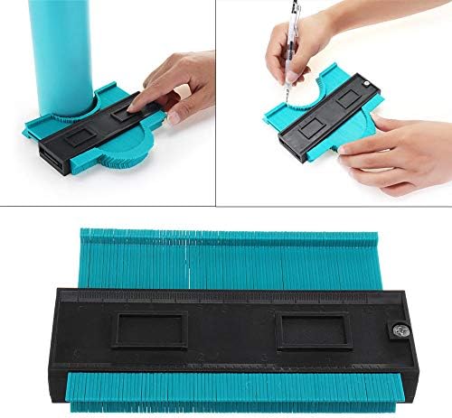 GOBEAUTY Contour Gauge, 5 Inch Contour Profile Gauge Tiling Laminate Tiles Edge Shaping Wood Measure Ruler