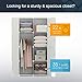 KOUSI Portable Closet Wardrobe Closets Clothes Wardrobe Bedroom Armoire Storage Organizer with Doors, Capacious & Sturdy, White, 6 Cubes+2 Hanging Sections