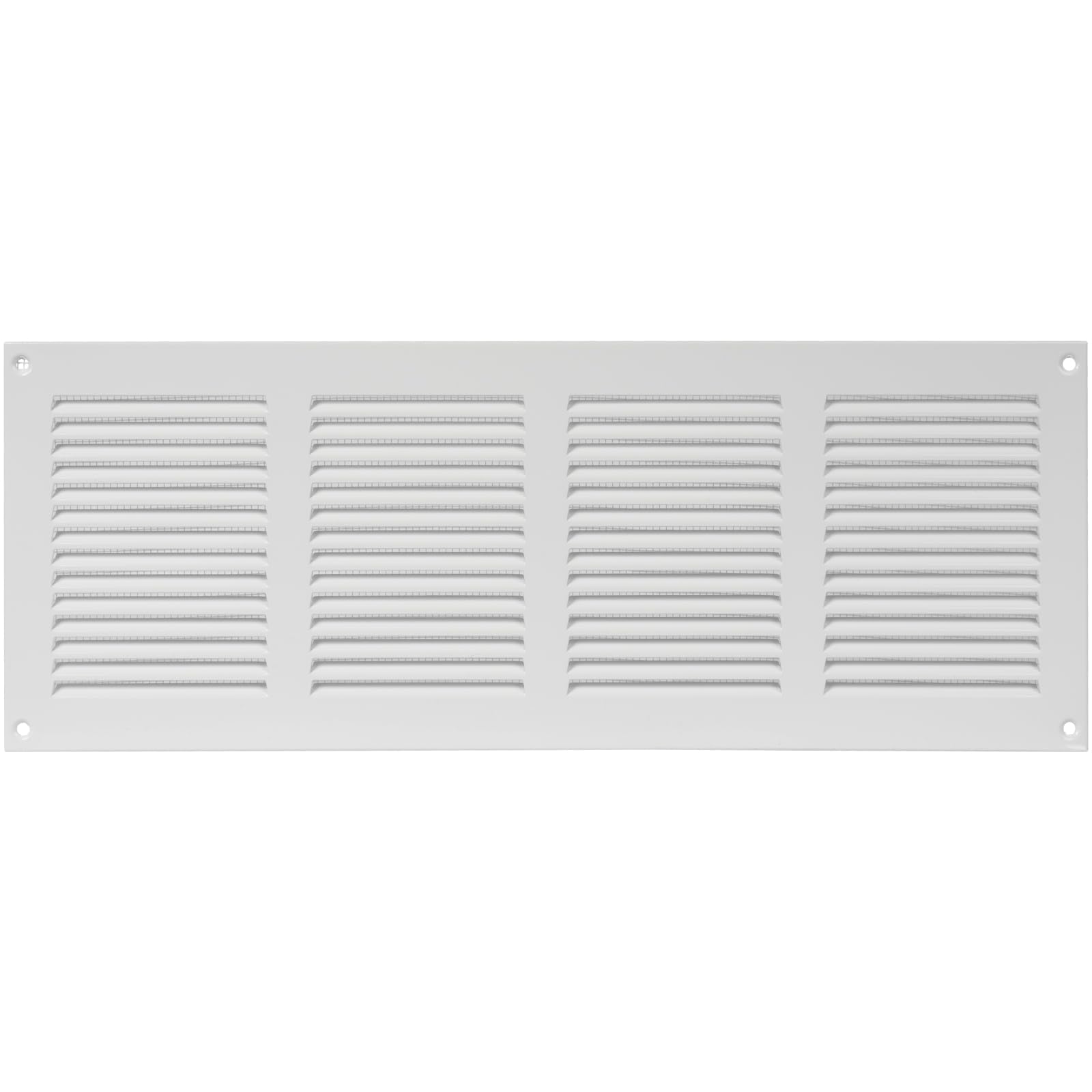 Vent Systems 400 x 150 mm / 16" x 6" Inch - Air Vent Cover - White - Metal Air Return Grill with Built in Pest Guard Screen HVAC Vent Cover for Home Improvement Vent Duct Cover