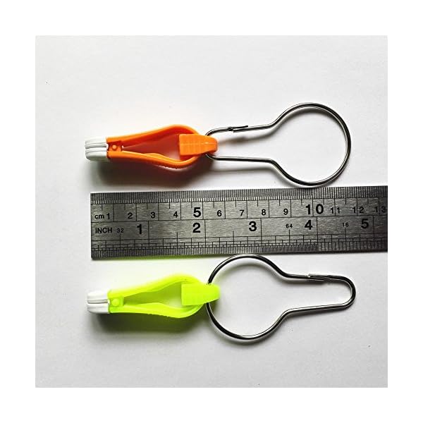 Krazywolf-Mini-Power-Grip-Planer-Board-Snap-Trolling-Weight-Release-Clip-In-Ring-Boat-Outfitting2-12-InchOrangeYellow