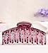 Prettyou Hair Clips 4.3 Inches Large Plastic Resin Hair Accessories Clip for Women, Pack of 2. (Red-Blue)