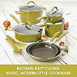Rachael-Ray-16806-Cucina-Nonstick-Cookware-Pots-and-Pans-Set-12-Piece-Lemongrass-Green