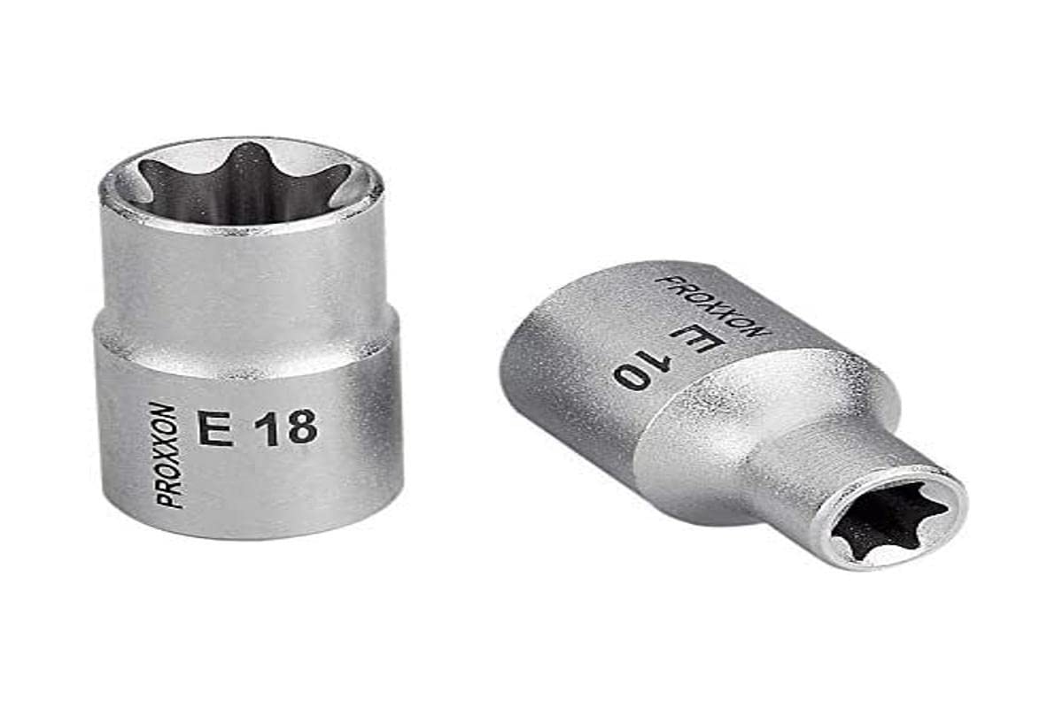 Proxxon Socket Spanner Insert 1/2 inch (E 24, External TX, Chrome Vanadium Steel 31 CRV 4, Ratchet Spanner Insert) 23391