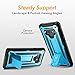 YOUMAKER Kickstand Case for Galaxy Note 9, Full Body with Built-in Screen Protector Heavy Duty Protection Shockproof Rugged Cover for Samsung Galaxy Note 9 6.4 Inch - Blue