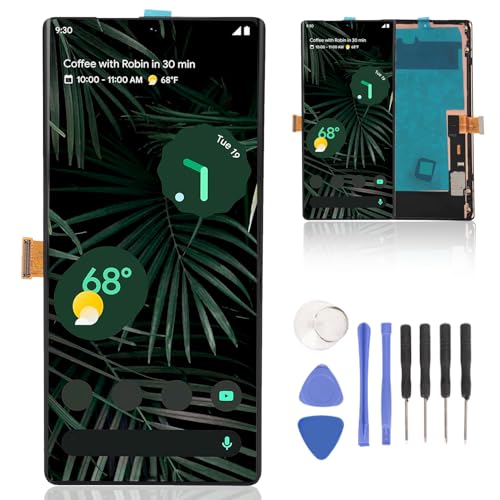 Garsent AMOLED Screen Replacement for Pixel 6 Pro 5G G8VOU GLUOG, 6.7in Touch Screen Digitizer Assembly with Tool, Display Touch Screen Repair Kits, 3120 x 1440 px