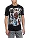 Marvel Men's Scatter Up T-Shirt, Black, Medium