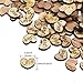 500 Pcs Rustic Wooden Love Heart Wedding Table Scatter Decoration Cute Wood Hearts for Crafts Bulk DIY