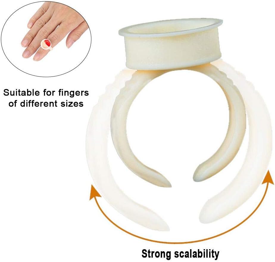 100Pcs Disposable Eyebrow Tattoo Ring Ink Cup Microblading Pigment Pallet Glue Holder Permanent Eyelash Extensions Rings(L) - Image 4