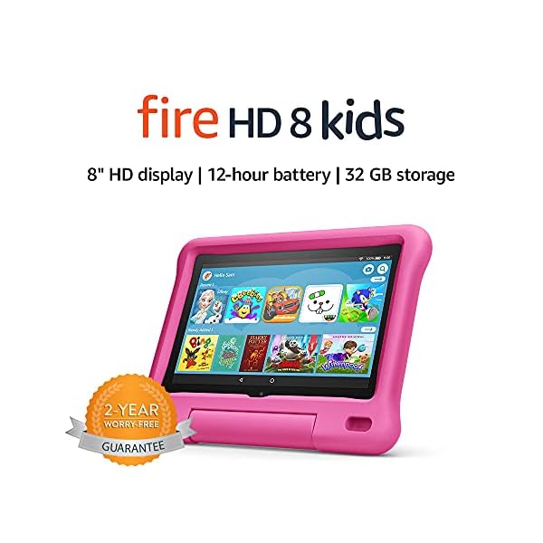 Fire-HD-8-Kids-tablet-for-ages-3-7-8-HD-display-32-GB-Pink-Kid-Proof-Case Fire HD 8 Kids tablet | for ages 3-7 | 8" HD display, 32 GB | Pink Kid-Proof Case (2020 release)