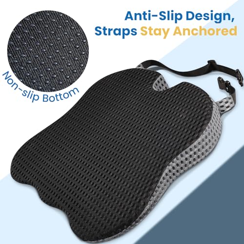 Qutool Car Seat Cushion, Wedge Cushion, Seat Cushion for Car Seat Cushion, Car Seat Wedge Cushion for Driver's Seat for Memory Foam Car Seat Cover (Black)