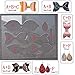 SHUANGART Reusable Bows Earrings Making Template Cutting Stencil for DIY Cards Scrapbook Photo Album Bow Ties, Add 2 pcs A5 Size Faux Leather Sheets for Free(Random Colors)