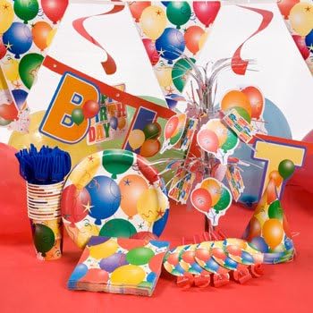 TBC HOME DECOR® Standard Balloon Theme Party Kit In A Box for 12 guests