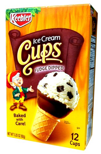 Keebler 12-Count FUDGE DIPPED Ice Cream CUPS 3.25oz (3 Pack)