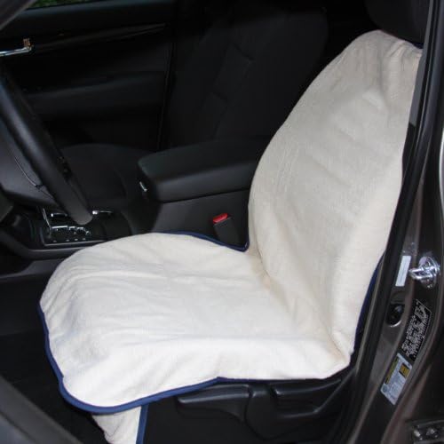 Terrycloth Car Seat Cover (Navy Border)