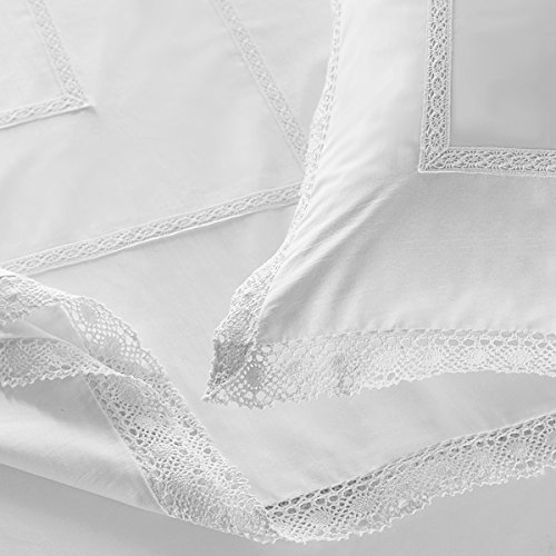 Sashi Bed Linen Marcella 100 Cotton Lace Embroidered Duvet Cover