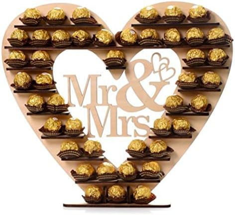 Aurorao "Mr & Mrs Ferrero Rocher Heart Tree Wedding Display Stand Centrepiece