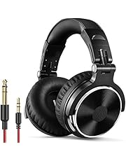 OneOdio Adapter-Free Closed Back Over Ear DJ Stereo Monitor Headphones, Professional Studio Monitor & Mixing, Telescopic Arms with Scale, Newest 50mm Neodymium Drivers - Black