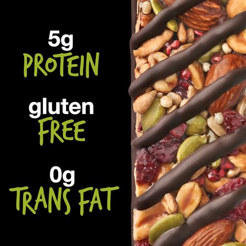 KIND HEALTHY SNACKS BARS, DARK CHOCOLATE RASPBERRY PUMPKIN SEED, GLUTEN FREE, HIGH FIBER SNACKS, 5G PROTEIN, 6 COUNT