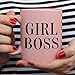 Girl Boss Pink Coffee Mug - Celebrate & Empower The Inspirational Women In your Life - The Perfect Novelty, Funny Christmas Or Birthday Gift Idea For Her - 11oz Ceramic - Comes In Cute Pink Gift Box