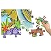 eeBoo: Age of The Dinosaur 100 Piece Puzzle, Depicts Friendly Dinosaurs Living in Harmony, Floor Puzzle That Allows Children to Find Their Favorite Dinosaurs