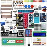 Adeept Ultimate Starter Kit Compatible with Raspberry Pi 4 3 2 Model B B+ Python C Code, LEDs, Sensors, ADXL345 GPIO Cable DC Motor Learn Electronics and Programming for Beginners